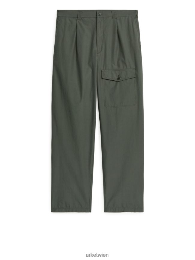 ARKET Weite Utility-Hose Khakigrün Männer 8RF08T1063 Kleidung