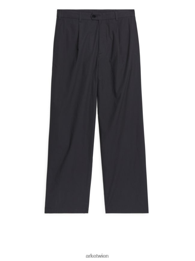 ARKET locker sitzende Baumwollhose Schwarz Männer 8RF08T1078 Kleidung