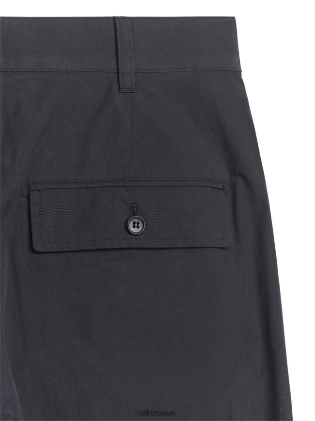 ARKET locker sitzende Baumwollhose Schwarz Männer 8RF08T1078 Kleidung