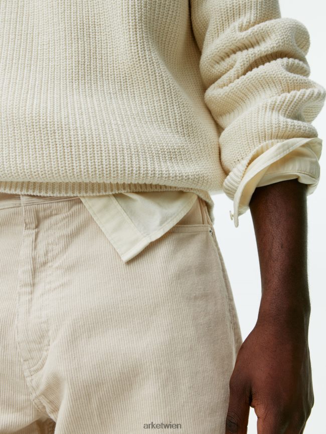 ARKET lockere Cordhose cremefarben Männer 8RF08T1068 Kleidung