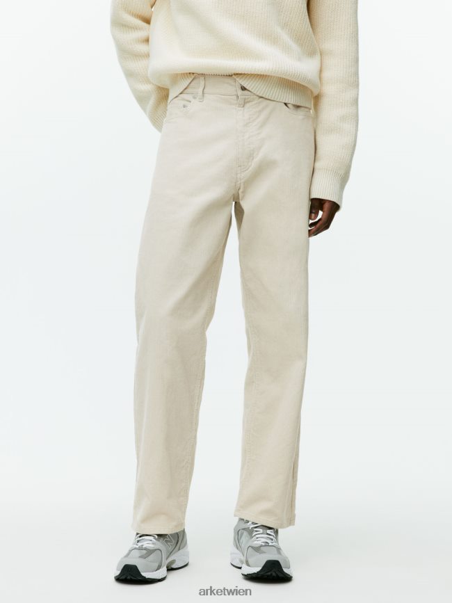 ARKET lockere Cordhose cremefarben Männer 8RF08T1068 Kleidung