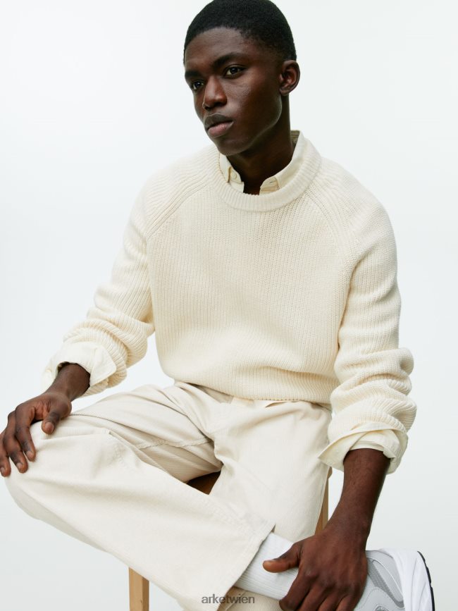 ARKET lockere Cordhose cremefarben Männer 8RF08T1068 Kleidung