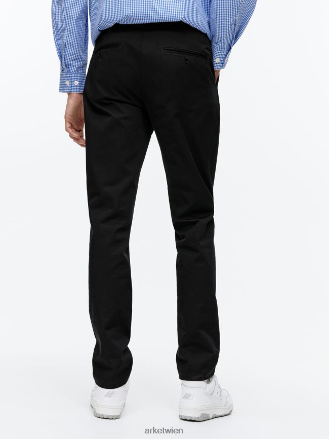 ARKET schmale Chinohose aus Baumwolle Schwarz Männer 8RF08T1070 Kleidung