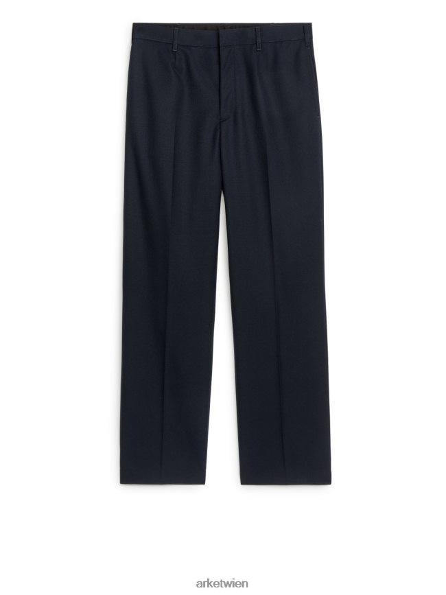 ARKET weite Wollhose Dunkelblau Männer 8RF08T1084 Kleidung