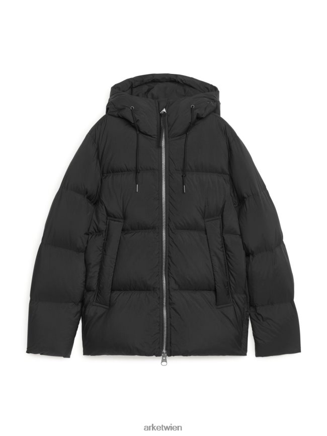 ARKET Daunenpufferjacke Schwarz Männer 8RF08T1172 Kleidung