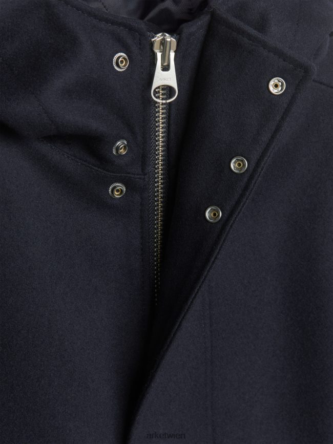 ARKET Parka aus Wolle Dunkelblau Männer 8RF08T1162 Kleidung