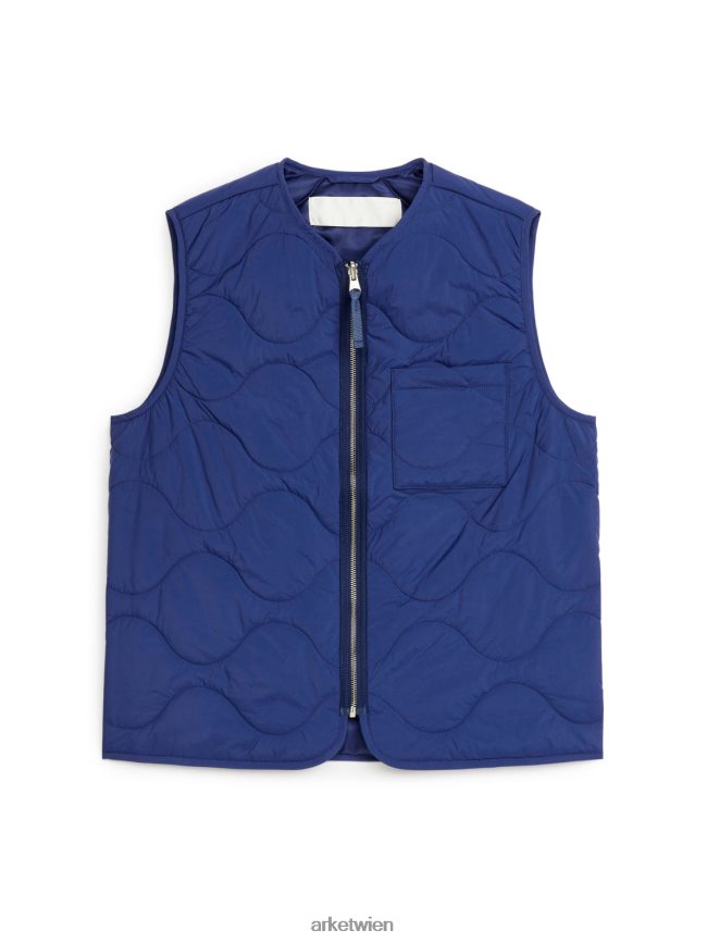 ARKET Steppweste Blau Männer 8RF08T1163 Kleidung