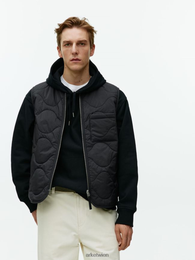ARKET Steppweste Schwarz Männer 8RF08T1160 Kleidung