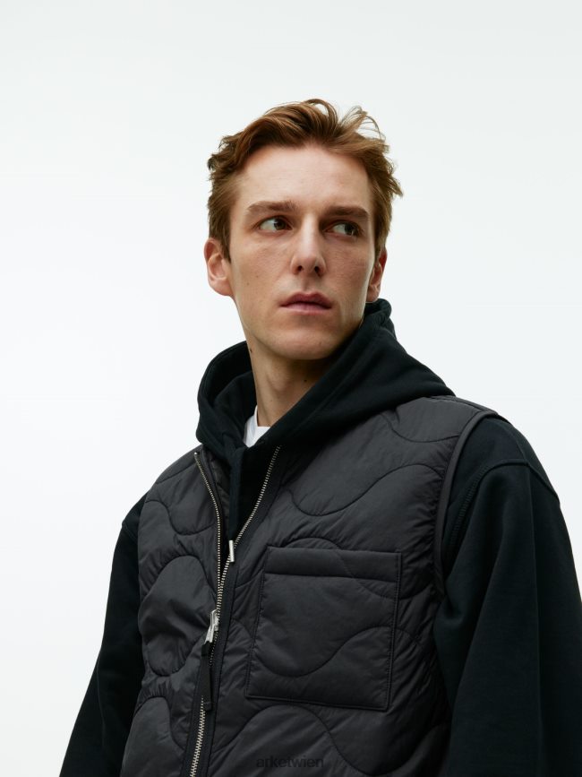 ARKET Steppweste Schwarz Männer 8RF08T1160 Kleidung