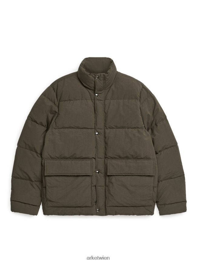 ARKET Wattierte Pufferjacke khaki Männer 8RF08T1169 Kleidung