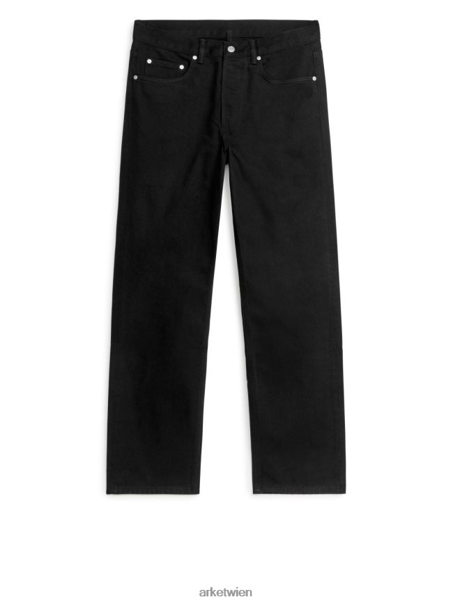 ARKET Ocean lockere, gerade Jeans Schwarz Männer 8RF08T1109 Kleidung