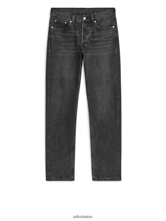 ARKET Park Regular Straight Jeans schwarz gewaschen Männer 8RF08T1097 Kleidung