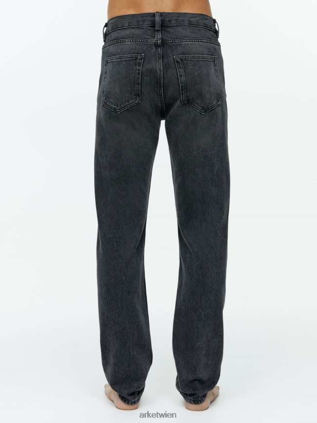 ARKET Park Regular Straight Jeans schwarz gewaschen Männer 8RF08T1097 Kleidung