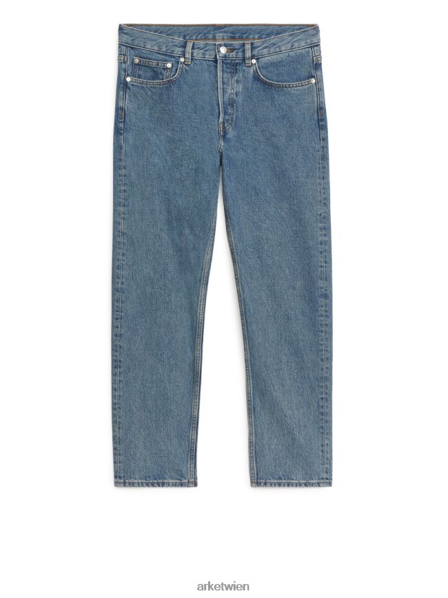 ARKET Park verkürzte, normale, gerade Jeans Blau Männer 8RF08T1108 Kleidung