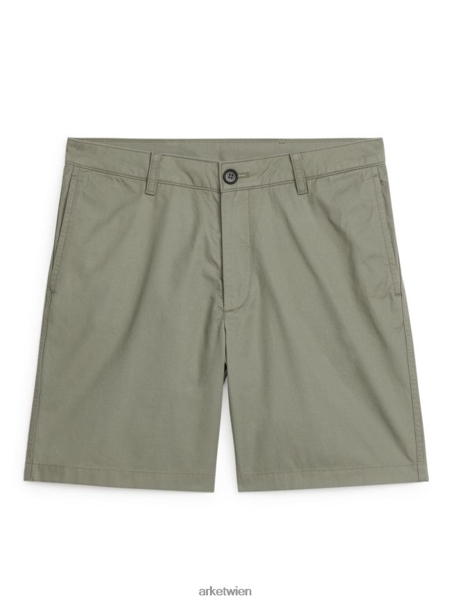 ARKET Baumwollshorts Khakigrün Männer 8RF08T1134 Kleidung