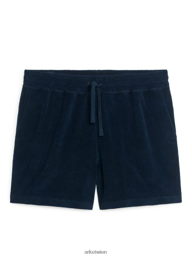 ARKET Frottee-Shorts Dunkelblau Männer 8RF08T1131 Kleidung