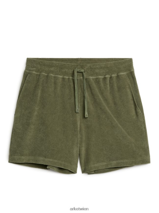 ARKET Frottee-Shorts Grün Männer 8RF08T1132 Kleidung