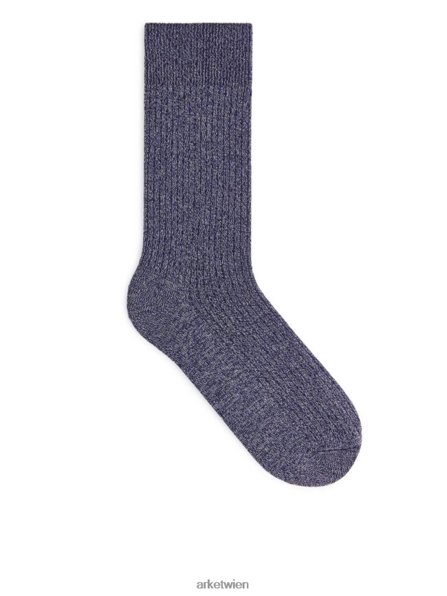 ARKET Socken aus Supima-Baumwollripp Blau Männer 8RF08T1244 Kleidung