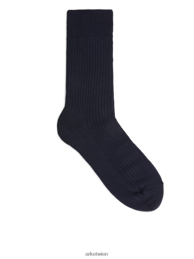 ARKET Socken aus Supima-Baumwollripp Dunkelblau Männer 8RF08T1242 Kleidung