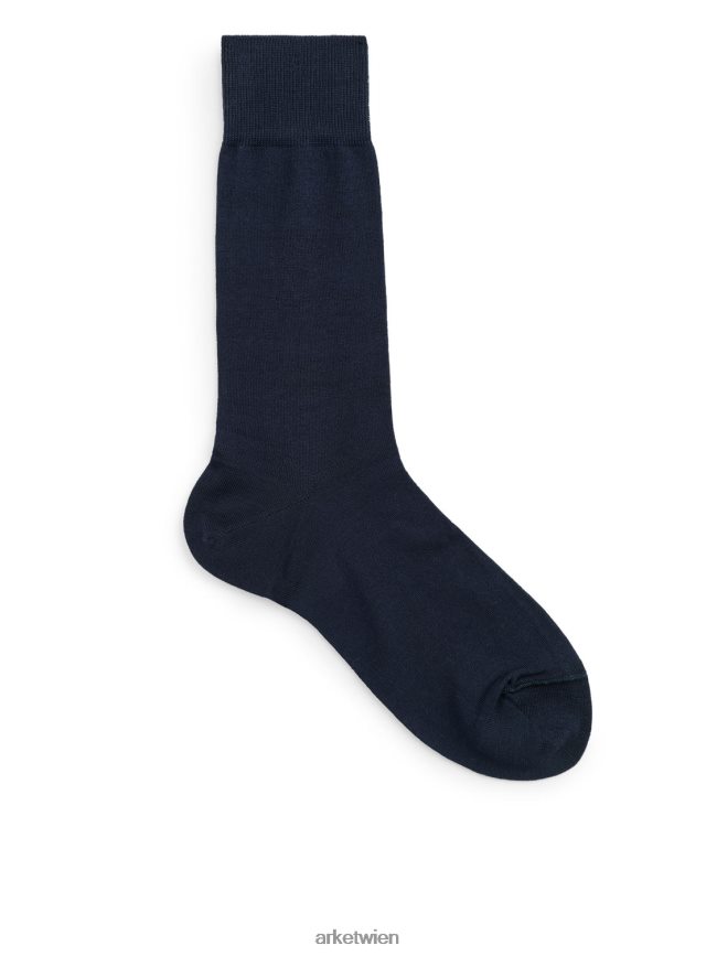 ARKET Socken aus mercerisierter Baumwolle, einfarbig Blau Männer 8RF08T1238 Kleidung