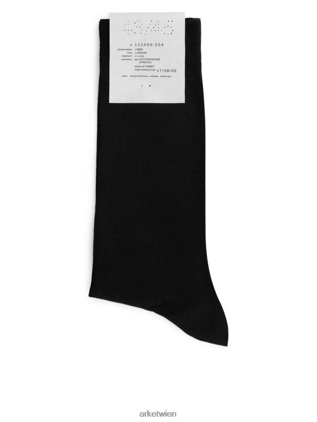 ARKET Socken aus mercerisierter Baumwolle, einfarbig Blau Männer 8RF08T1238 Kleidung