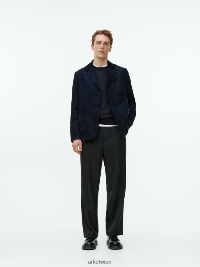 ARKET Feinstrickpullover aus Merinowolle Dunkelblau Männer 8RF08T1195 Kleidung