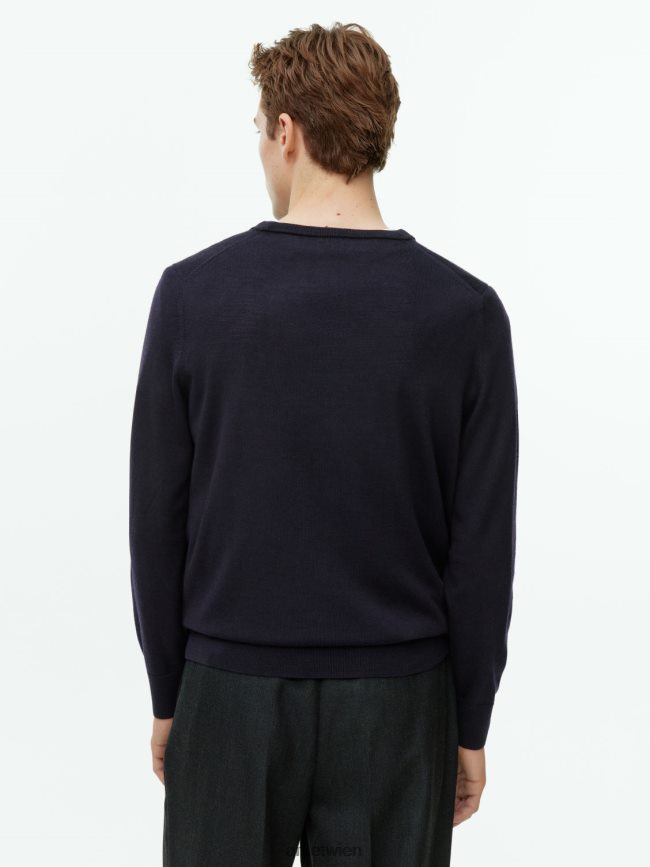 ARKET Feinstrickpullover aus Merinowolle Dunkelblau Männer 8RF08T1195 Kleidung