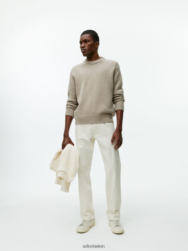 ARKET Pullover aus schwerer Wolle Beige-Melange Männer 8RF08T1191 Kleidung