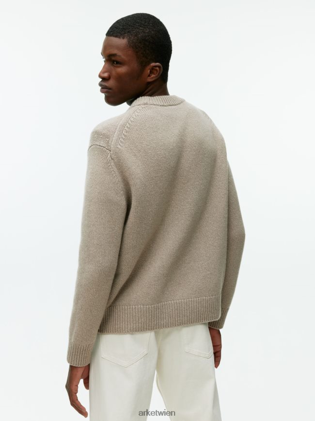 ARKET Pullover aus schwerer Wolle Beige-Melange Männer 8RF08T1191 Kleidung