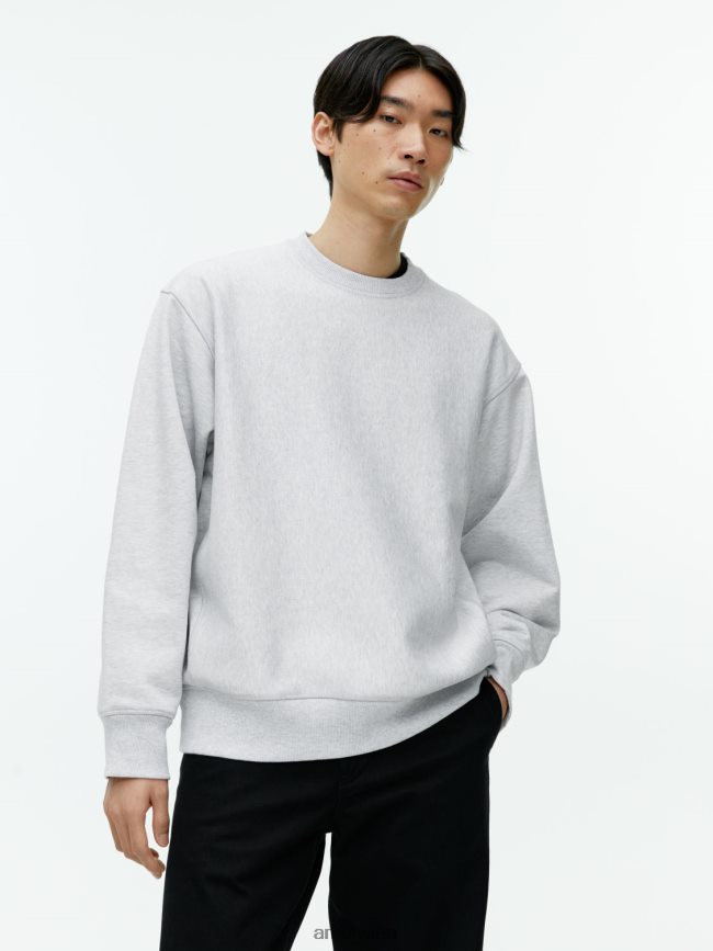 ARKET Lockeres, schweres Sweatshirt hellgrau Männer 8RF08T923 Kleidung