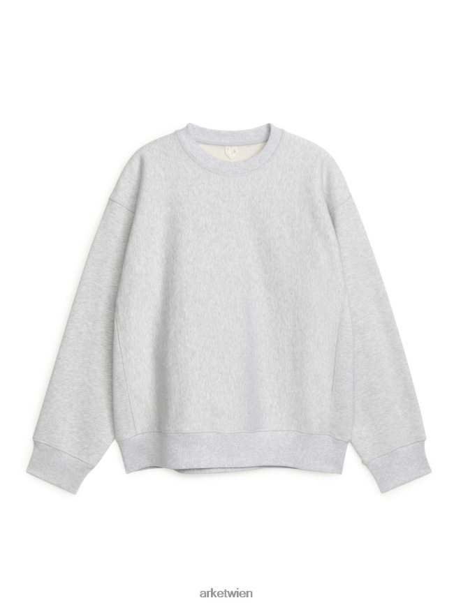 ARKET Lockeres, schweres Sweatshirt hellgrau Männer 8RF08T923 Kleidung