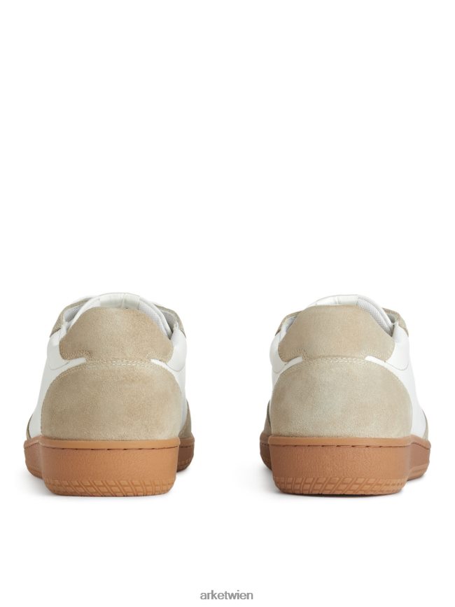 ARKET Lederturnschuhe weiß/beige Männer 8RF08T1254 Schuhwerk