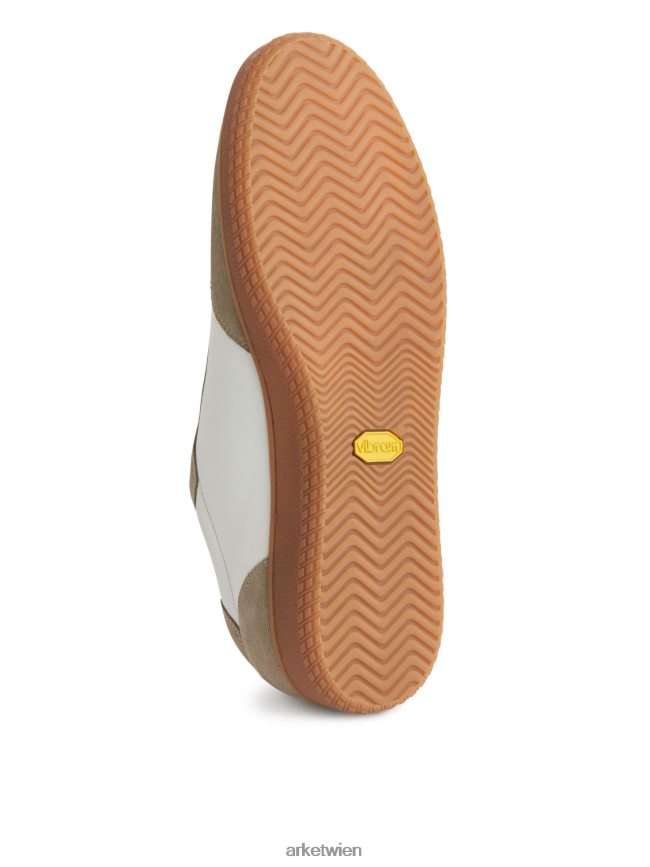 ARKET Lederturnschuhe weiß/beige Männer 8RF08T1254 Schuhwerk