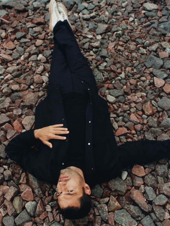 ARKET Lederturnschuhe weiß/beige Männer 8RF08T1254 Schuhwerk