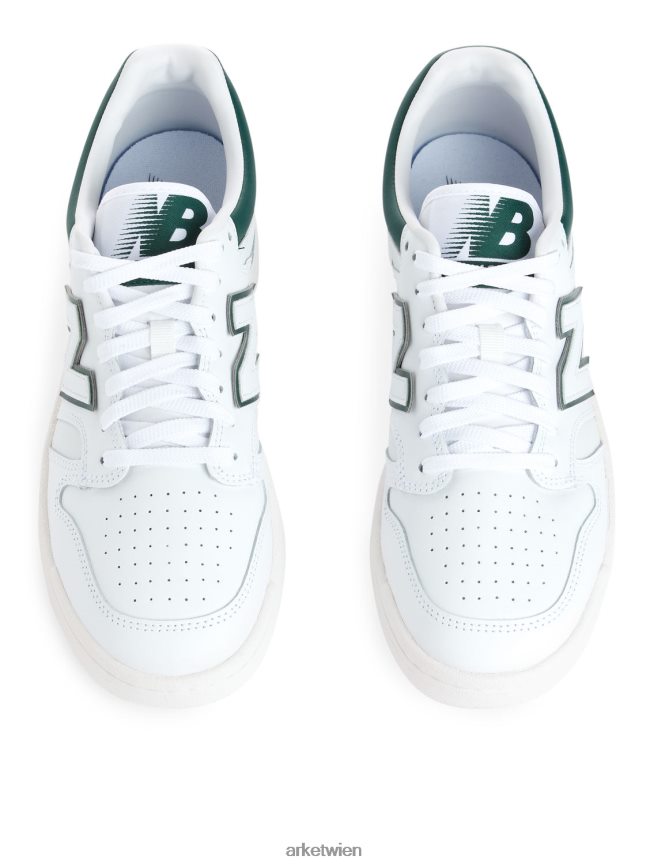 ARKET New Balance BB480 Trainer Grün Weiß Männer 8RF08T1260 Schuhwerk