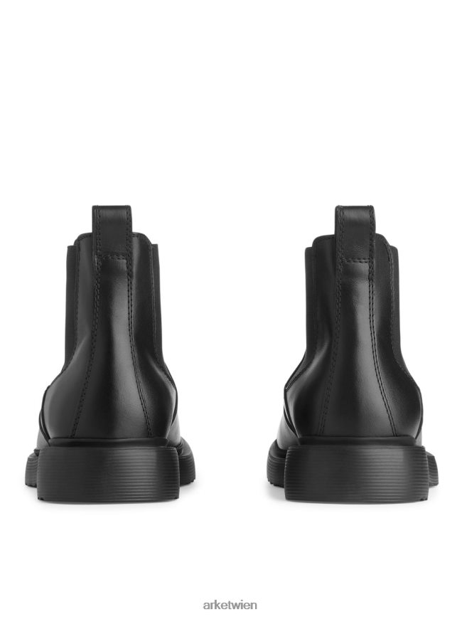 ARKET Lederstiefel Schwarz Männer 8RF08T1278 Schuhwerk