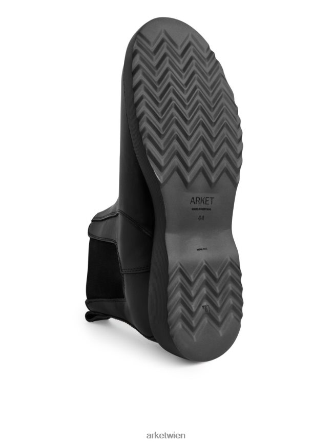 ARKET Lederstiefel Schwarz Männer 8RF08T1278 Schuhwerk