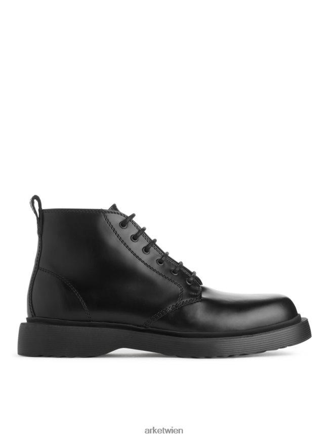 ARKET Schnürstiefel aus Leder Schwarz Männer 8RF08T1277 Schuhwerk