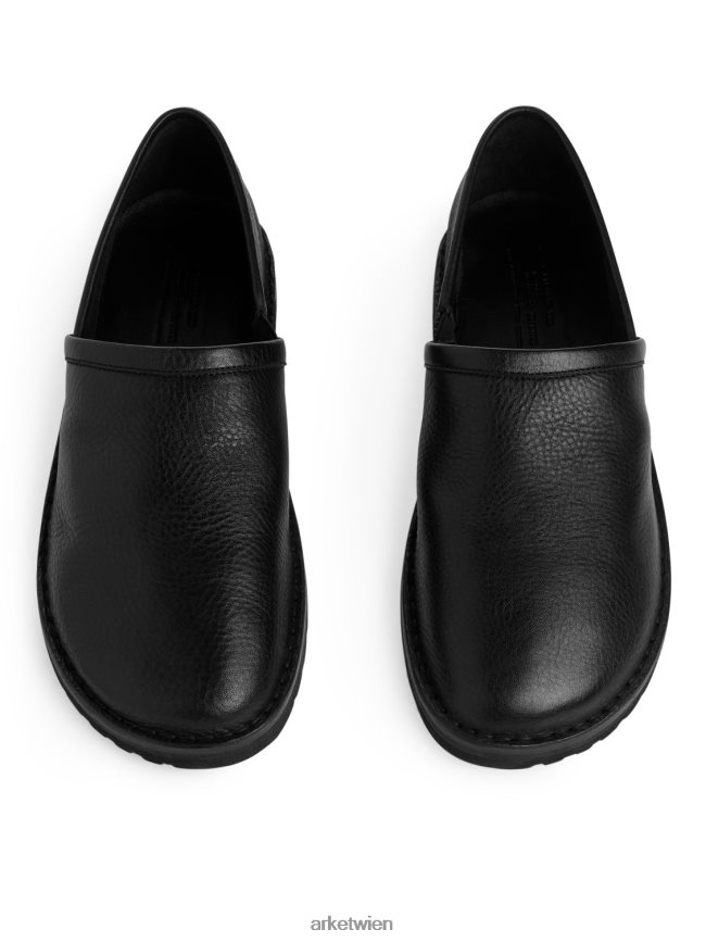 ARKET Slip-On-Lederschuhe Schwarz Männer 8RF08T1273 Schuhwerk