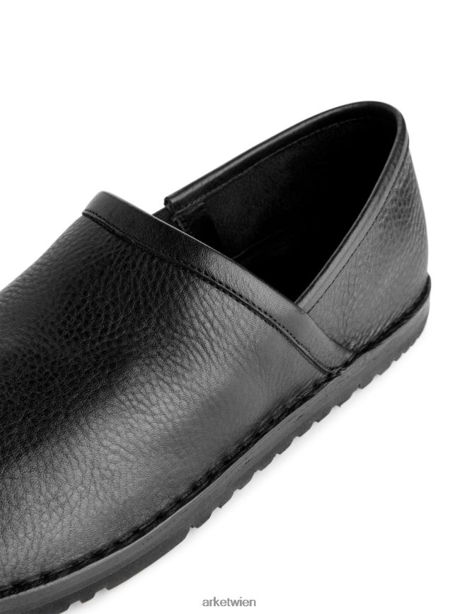 ARKET Slip-On-Lederschuhe Schwarz Männer 8RF08T1273 Schuhwerk