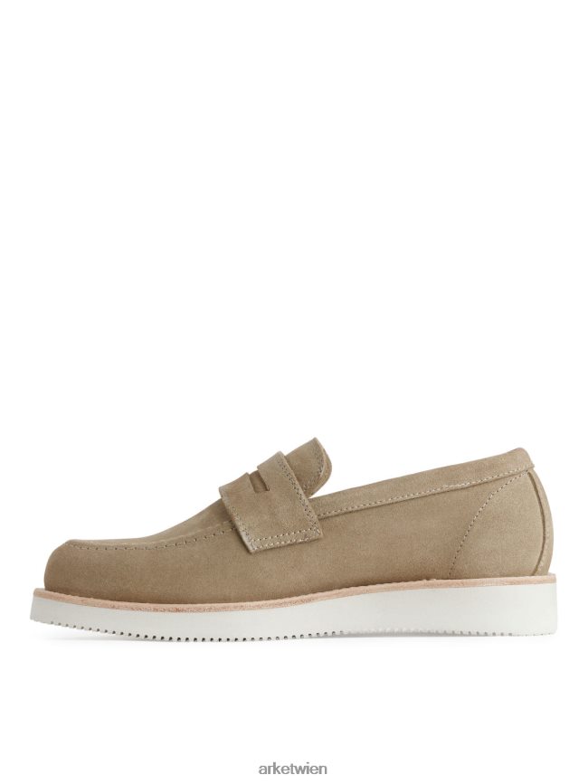 ARKET Wildleder-Vibram-Loafer Beige Männer 8RF08T1275 Schuhwerk