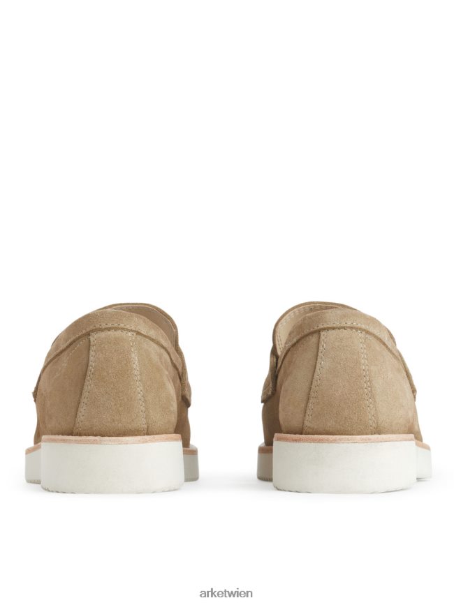 ARKET Wildleder-Vibram-Loafer Beige Männer 8RF08T1275 Schuhwerk