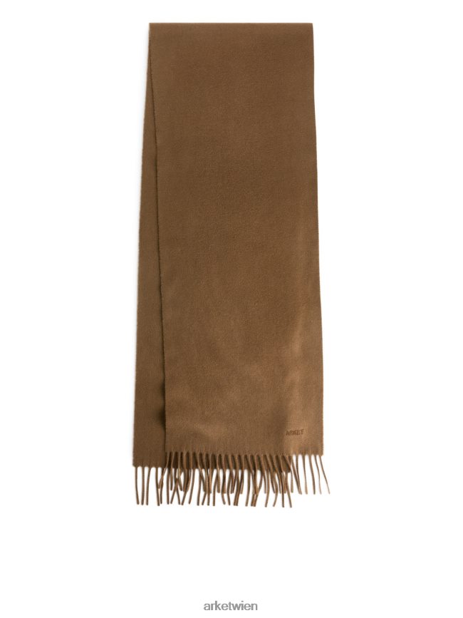 ARKET Gewebter Kaschmirschal dunkles Kamel Männer 8RF08T1315 Zubehör