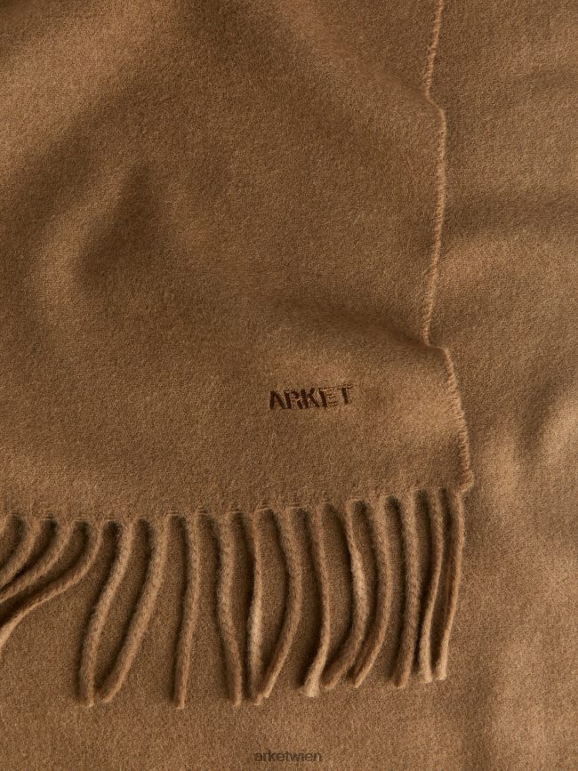 ARKET Gewebter Kaschmirschal dunkles Kamel Männer 8RF08T1315 Zubehör