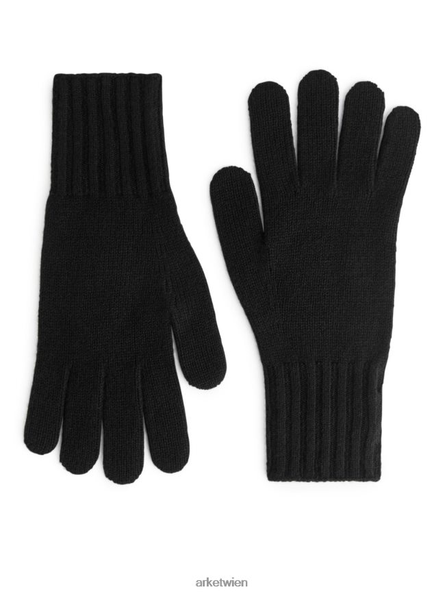 ARKET Kaschmirhandschuhe Schwarz Männer 8RF08T1316 Zubehör