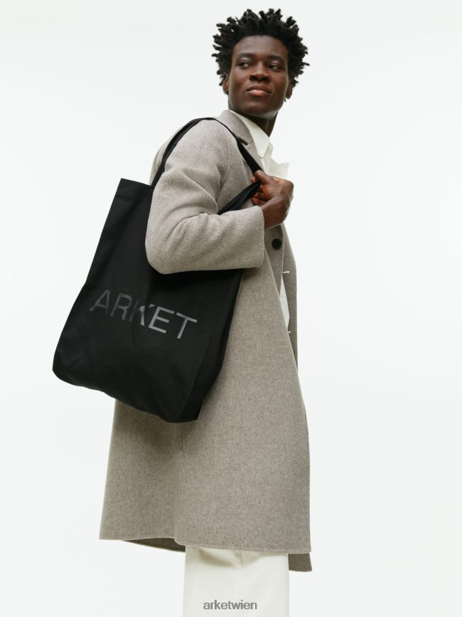 ARKET Canvas-Einkaufstasche Schwarz unisex 8RF08T747 Taschen