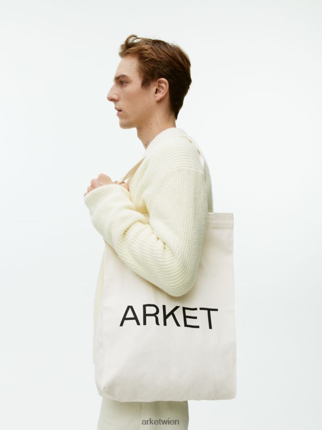 ARKET Canvas-Einkaufstasche cremefarben unisex 8RF08T755 Taschen