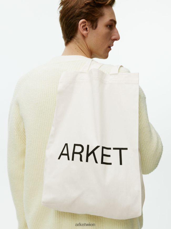 ARKET Canvas-Einkaufstasche cremefarben unisex 8RF08T755 Taschen