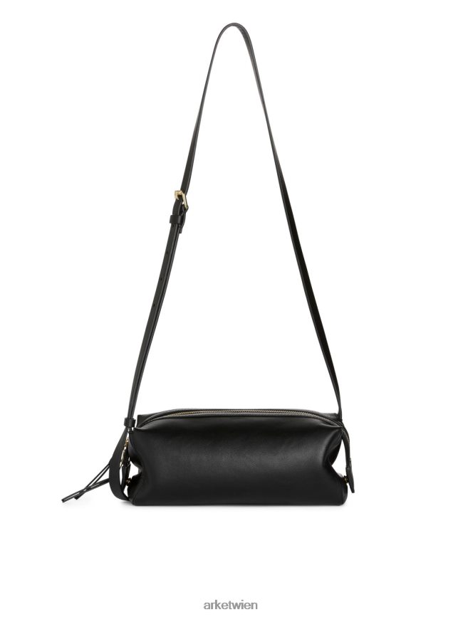 ARKET Kastenförmige Umhängetasche aus Leder Schwarz unisex 8RF08T744 Taschen