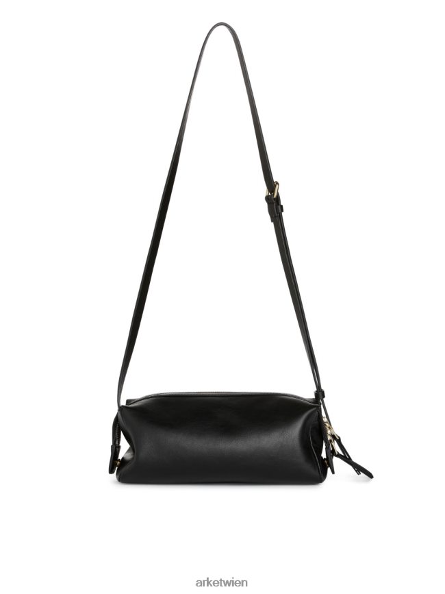 ARKET Kastenförmige Umhängetasche aus Leder Schwarz unisex 8RF08T744 Taschen